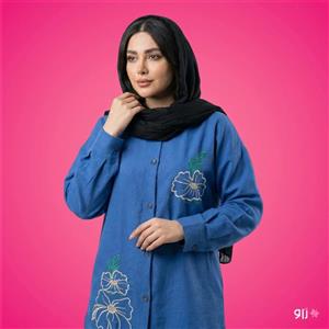 مانتو جلو دکمه دبل گلدوزی | پارچه گرم مزونی + خرید قسطی