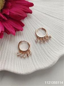 گوشواره حلقه ای زنانه آویز دار مارک ژوپینگ رنگ ثابت ضد حساسیت آبکاری شده کیفیت عالی کد 1616310