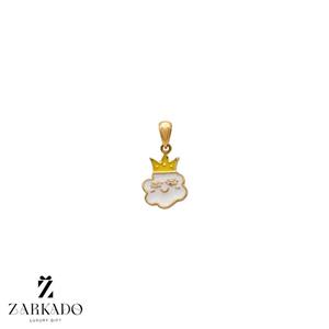 پلاک طلا ابر و تاج کد P4618