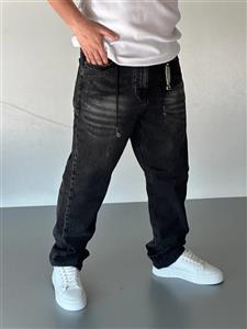 شلوار نیم بگ مردانه ذغالی ROODIM