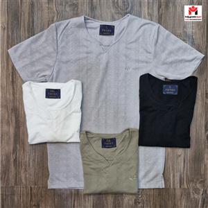 تیشرت یقه کوبایی مردانه L-2XL