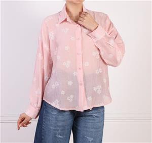 شومیز شیشه ای طرح گل - پوشاک آلتون