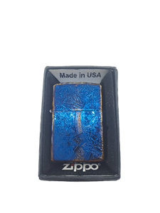 خرید فندک زیپو (Zippo) مدل بنزینی طرح دار آبی | اشدی