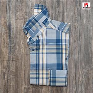 پیراهن کتان مردانه سوپر سایز 5XL چهارخانه