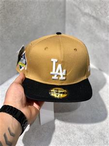 کلاه کپ برند New Era فیت بک سایز 1/4 7 طرح LA کرم موکا