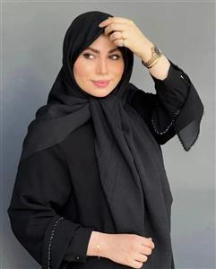 روسری اسلپ مشکی نگین بارانی ،قواره ۱۲۵