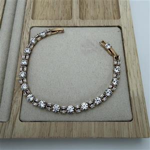دستبند ژوپینگ دخترانه آبکاری طلایی کد 49
