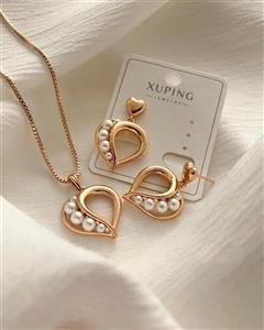 نیم ست قلب و مروارید ژوپینگ