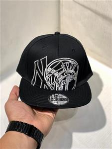 کلاه کپ برند New Era فیت بک سایز 1/4 7 طرح NY مشکی