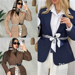 کت تک زنانه درجه ۱ مدل H مازراتی با کمربند دیور