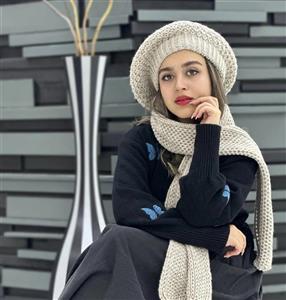 شال و کلاه فرانسوی درشت بافت