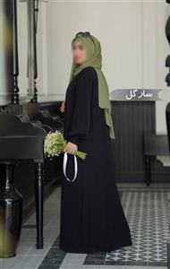 مانتو عبا زنانه سارگل مشکی الیزه درجه یک