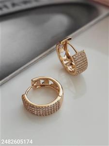 گوشواره حلقه ای مارک ژوپینگ نگین دار کیفیت عالی رنگ ثابت کد 1616559