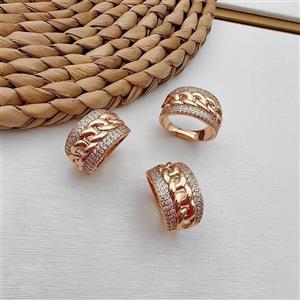 انگشتر طرح زنجیری ژوپینگ کد 391