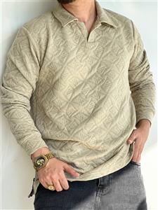 بلوز آستین بلند مردانه یقه پیراهنی