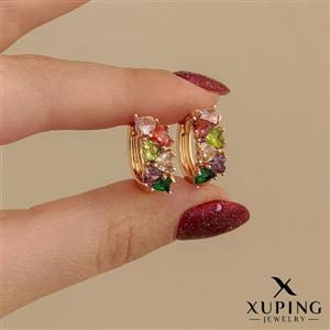 گوشواره حلقه ای رنگی ژوپینگ - نگار گالری