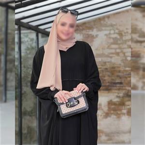 مانتو عبا مدل آلاء مشکی (مزون دوز مطابق اندازه های اعلامی شما) با ارسال رایگان