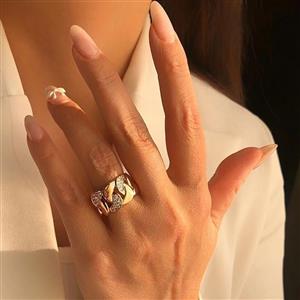 انگشتر طرح بافت ژوپینگ کد 457