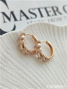 گوشواره حلقه ای مارک ژوپینگ کیفیت عالی رنگ ثابت نگین دار کد 1616586