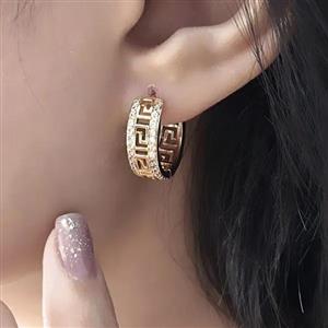 گوشواره حلقه ورساچه نگین دار ژوپینگ - نگار گالری