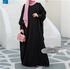مانتو عبا زنانه غزل مشکی شانتون درجه یک