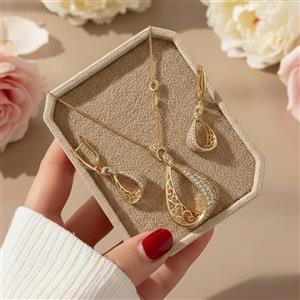 نیمست اشکی نگین دار طرح طلا ژوپینگ کد 783