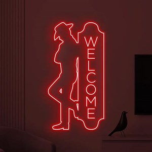 تابلو نئون welcome کد 70cm