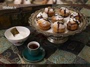 شیرینی خوری آنتیک زمرد مدل پایه دار کد 133