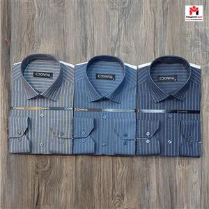 پیراهن مردانه کلاسیک جعبه ای M-2XL راه راه