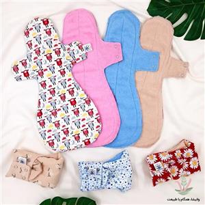 پد نوار بهداشتی پارچه ای حوله ای سایز شش ( قاعدگی شبانه)