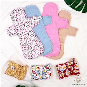 پد نوار بهداشتی پارچه ای حوله ای سایز پنج ( قاعدگی شبانه)