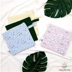 کیف نوار بهداشتی پارچه ای مدل تک زیپ