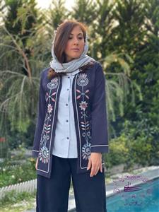 کت و شومیز انار آبی سورمه ای