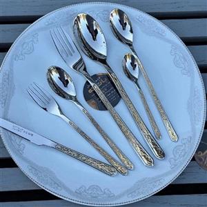 سرویس قاشق و چنگال 30 نفره 135 پارچه یونیک مدل لاکچری