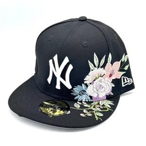کلاه کپ فیت بک NY Pink flowers