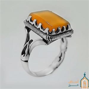 انگشتر شرف شمس مردانه نقره مدل رهبری
