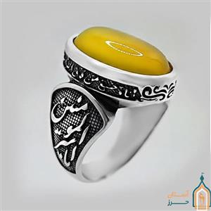 انگشتر شرف شمس مردانه نقره مدل ابوتراب