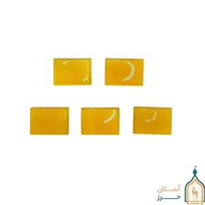 نگین شرف شمس اصل عقیق زرد 14×10 میلی متر چهارگوش مناسب انگشتر و گردنبند