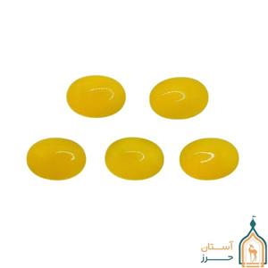 نگین شرف شمس اصل عقیق زرد 18×13 میلی‌متر مناسب انگشتر و گردنبند