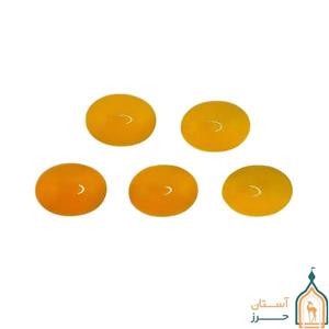 نگین شرف شمس اصل عقیق زرد 16×12 میلی‌متر مناسب انگشتر و گردنبند