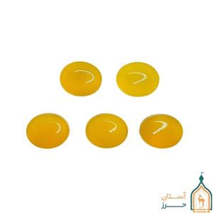 نگین شرف شمس اصل عقیق زرد 12×10 میلی‌متر مناسب انگشتر و گردنبند