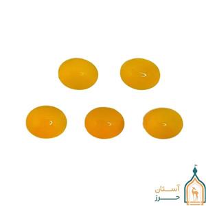 نگین شرف شمس اصل عقیق زرد 10×8 میلی‌متر مناسب انگشتر و گردنبند