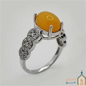 انگشتر شرف شمس زنانه نقره مدل نورا
