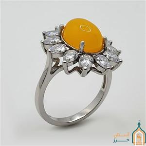 انگشتر شرف شمس زنانه نقره مدل ریحانه