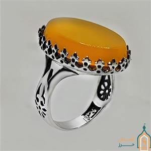 انگشتر شرف شمس مردانه نقره مدل ولایت