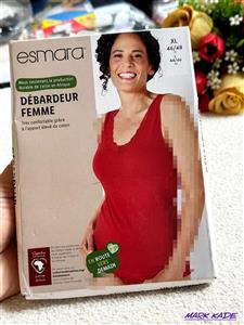 تاپ زنانه نخی یقه گیپور ضدحساسیت برند اسمارا آلمان سایز L