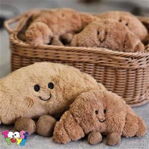 عروسک آویز جاکلیدی کروسان - عروسک طوسی تویز
