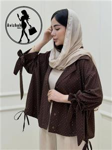 شومیز آستین پاپیون زنانه جنس کاملس