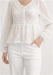 شومیز گیپور زنانه مدل wcr030