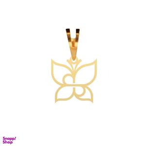 خرید و قیمت پلاک گردنبند طلا 18 عیار زنانه شمیم گلد گالری مدل پروانه کد P-27